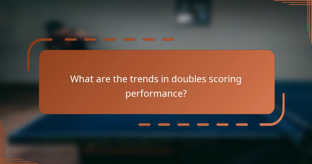 What are the trends in doubles scoring performance?